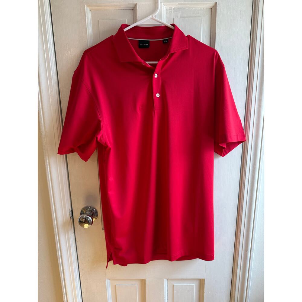 Dunning Men’s Performance Golf Polo - Red - Size Medium - EUC